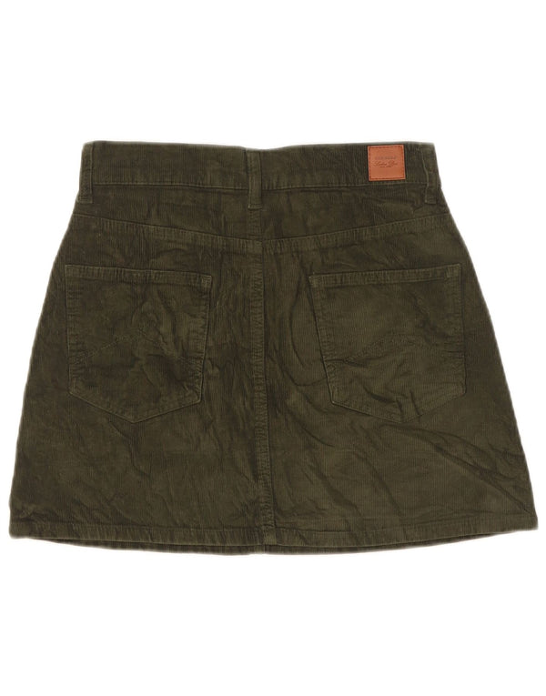 Mini gonna da donna in velluto a coste Carrera IT 38 XS W26 Cotone verde