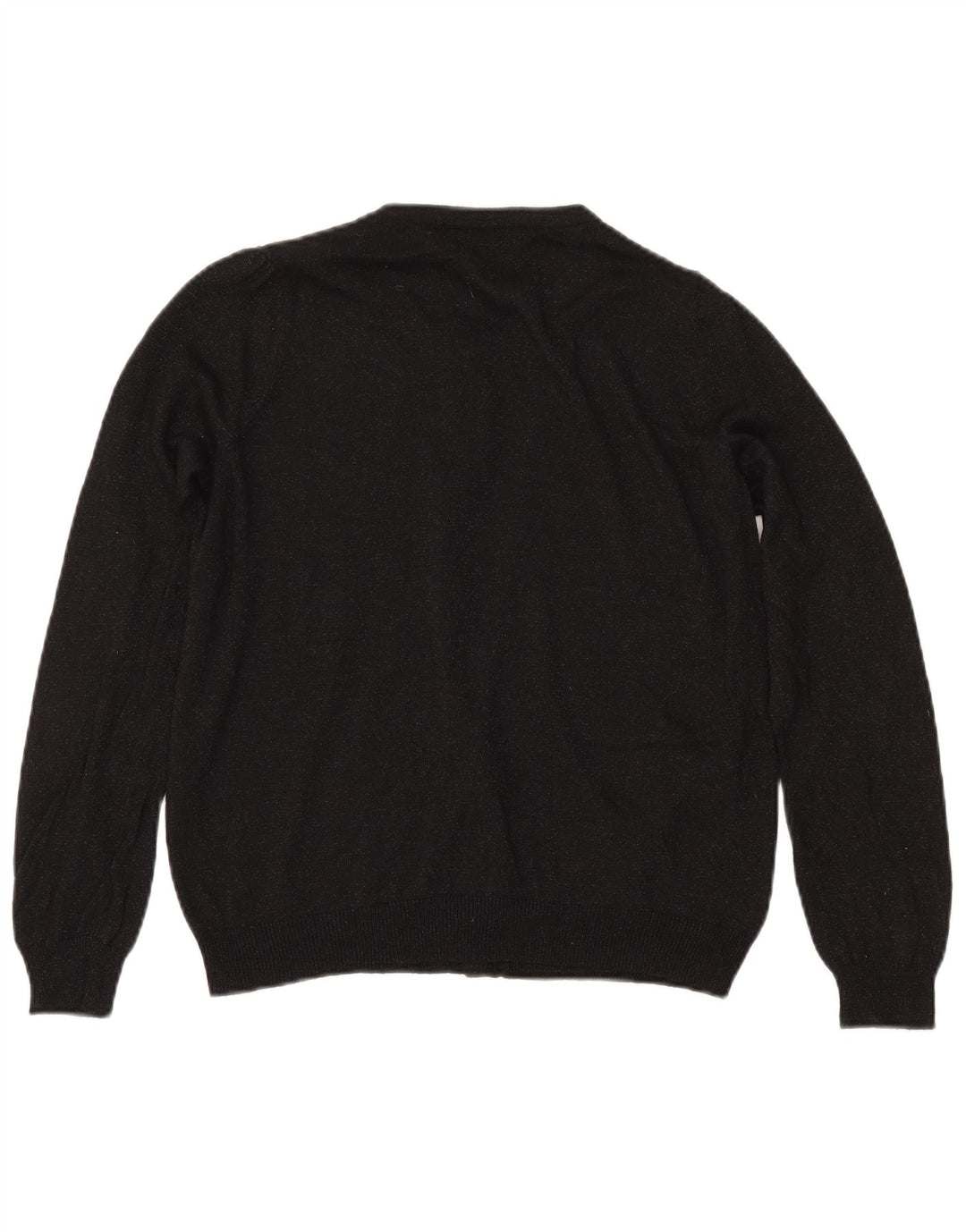 MARKS & SPENCER Maglione cardigan da donna UK 14 medio nero screziato