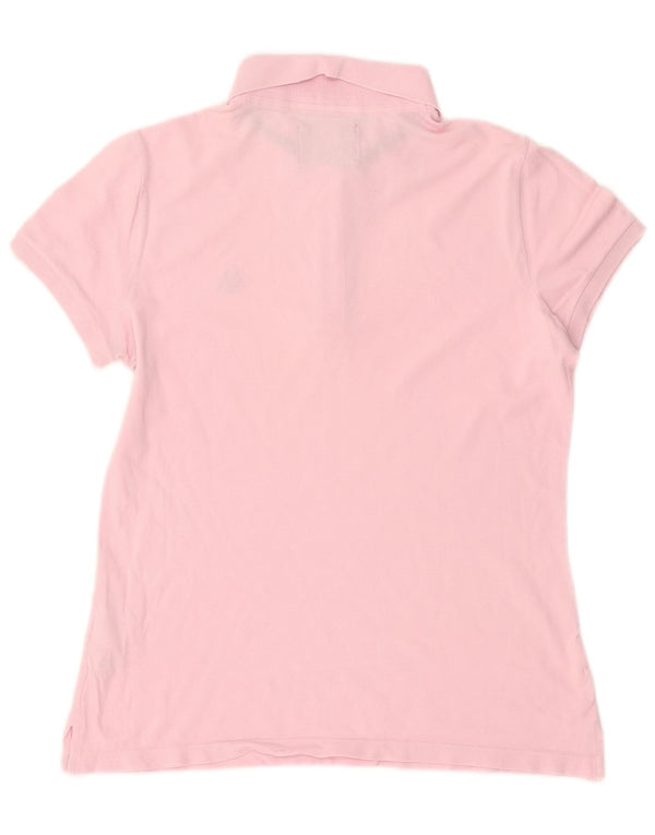 Polo da donna Benetton UK 14 grande in cotone rosa