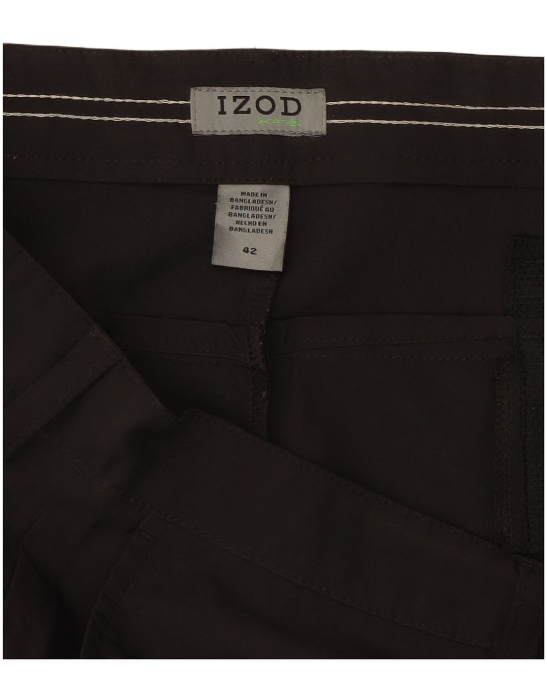 Pantaloncini chino da uomo Izod W42 2XL poliestere nero