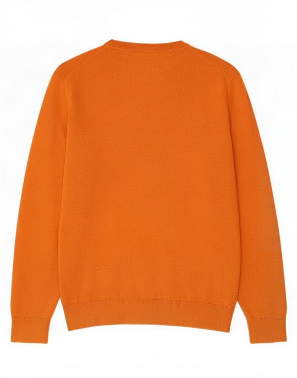 Maglione maglione girocollo da uomo Tommy Hilfiger XL in cotone arancione