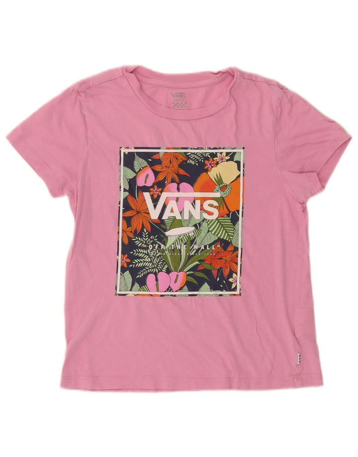 T-shirt grafica da donna Vans UK 10 piccola rosa