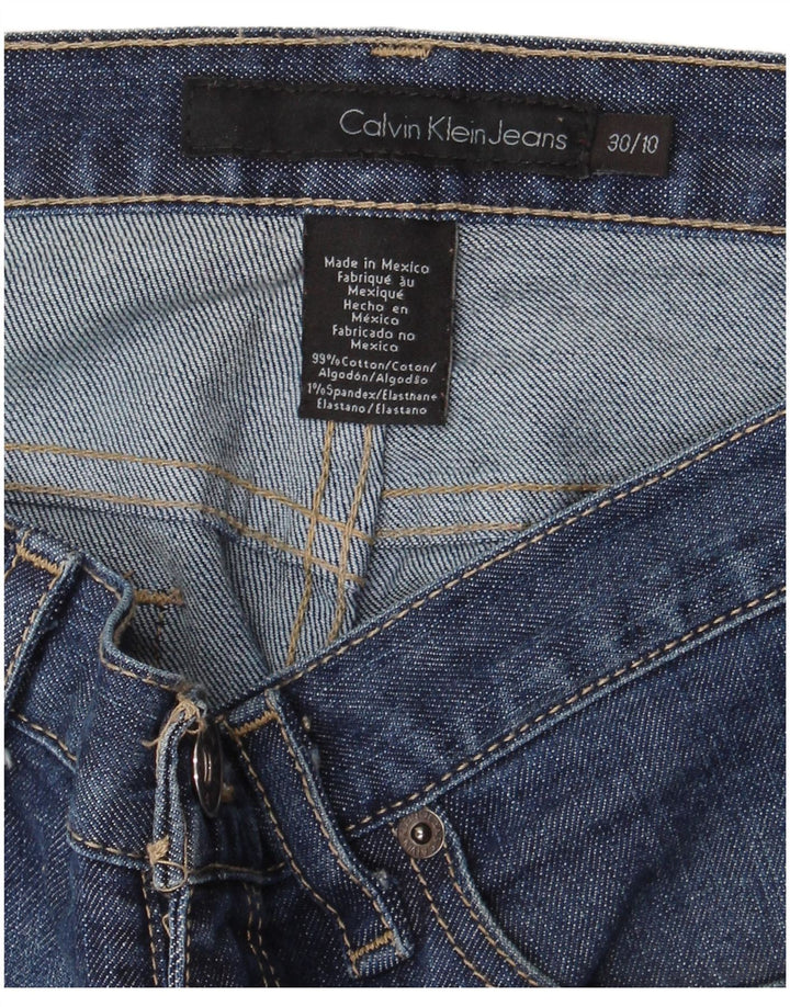 CALVIN KLEIN Jeans Bootcut da donna US 10 Large W30 L32 Cotone blu