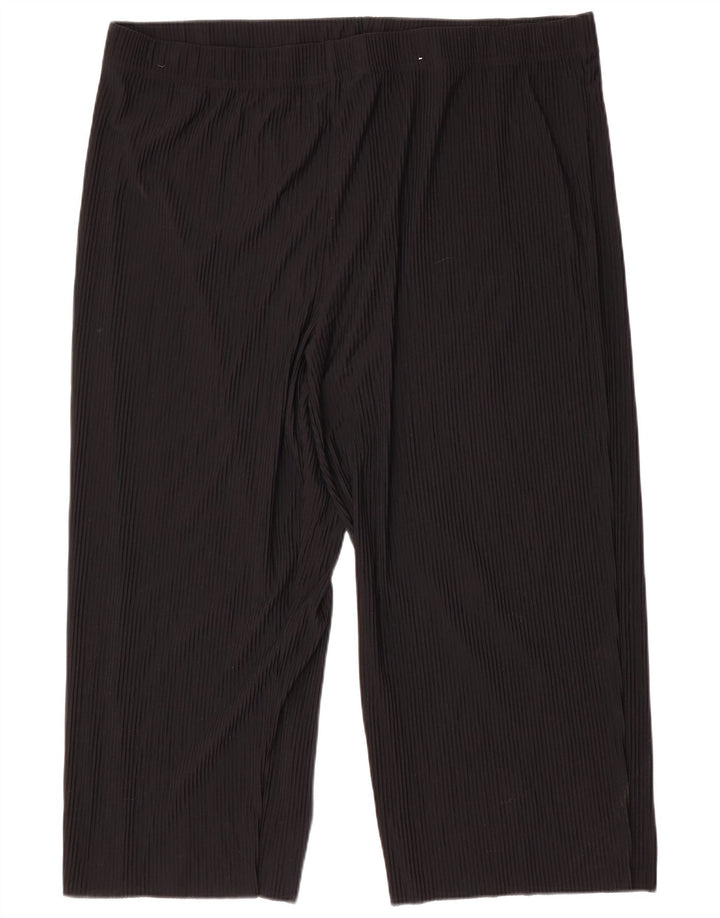 Pantaloni corti da donna Marks & Spencer UK 24 4XL W48 L28 Poliestere nero