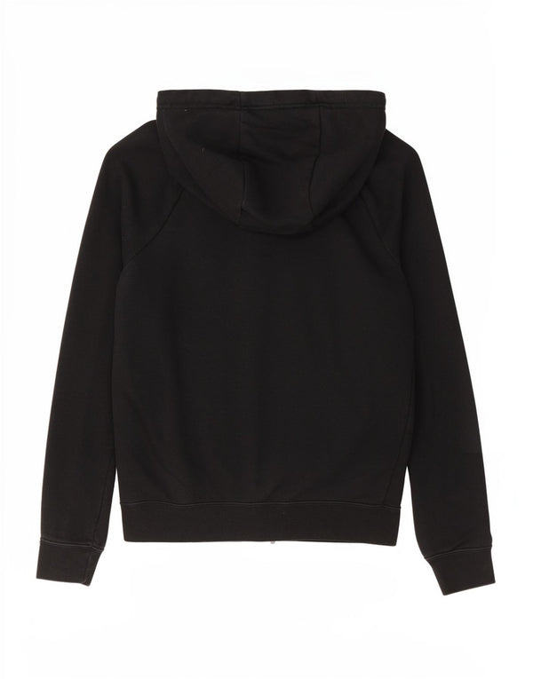 Felpa con cappuccio e zip da donna Nike UK 6 XS cotone nero sportivo