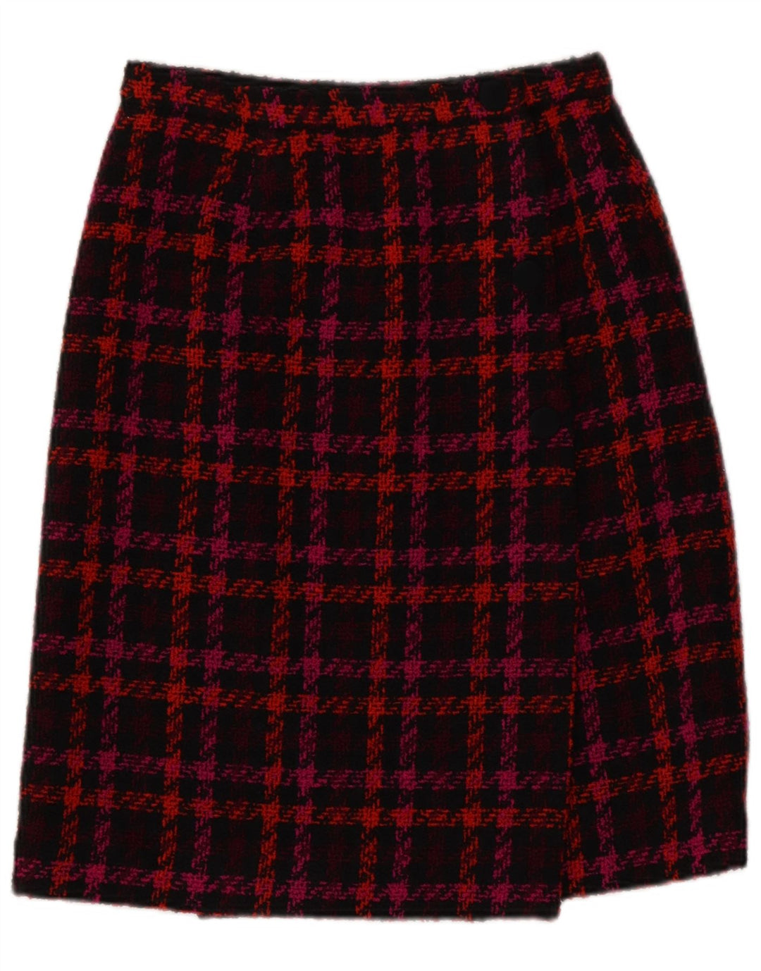 Gonna a portafoglio da donna vintage W26 piccolo pied de poule multicolore