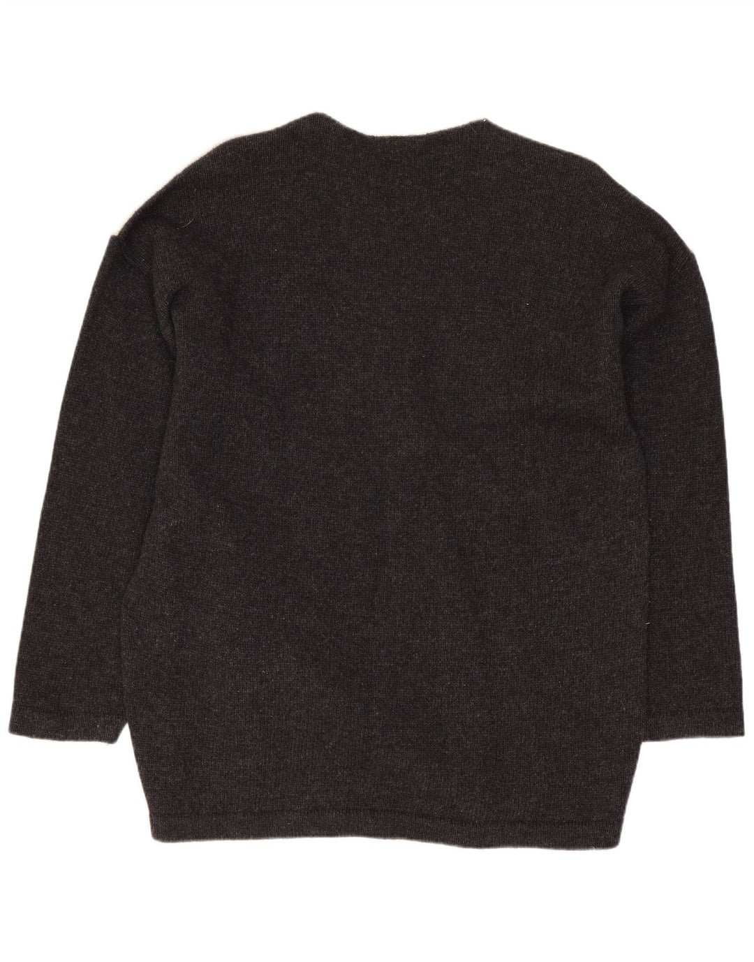 Maglione maglione girocollo da donna Cecilia Benetti UK 16 Large Grey Lambswool