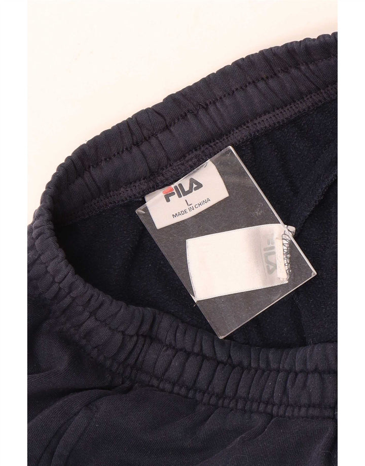 Pantaloni da tuta da uomo Fila Large in poliestere blu navy