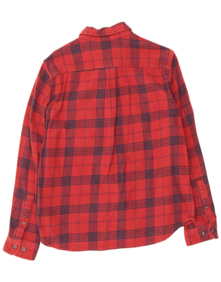 EDDIE BAUER Mens Flannel Shirt Large Red Check Cotton Vintage Eddie Bauer and Second-Hand Eddie Bauer from Messina Hembry 