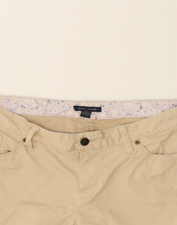 TOMMY HILFIGER Womens Slim Casual Trousers US 8 Medium W30 L26 Beige | Vintage Tommy Hilfiger | Thrift | Second-Hand Tommy Hilfiger | Used Clothing | Messina Hembry 