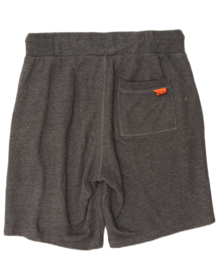 Pantaloncini sportivi grafici da uomo Superdry piccoli in cotone grigio