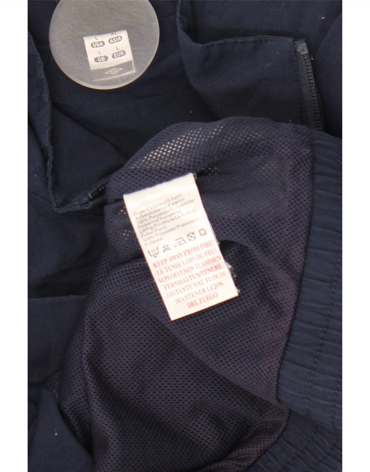 Giacca da tuta da uomo UMBRO grande in poliestere color block blu navy