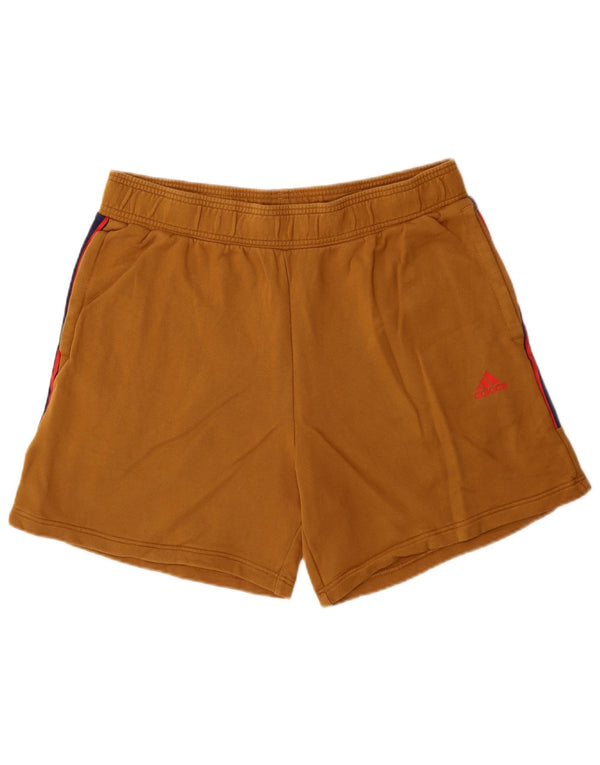 Pantaloncini sportivi grafici da uomo Adidas XL in cotone color block beige
