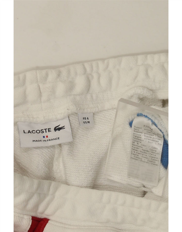 Pantaloni da tuta da uomo Lacoste Joggers taglia 4 cotone medio a righe bianche