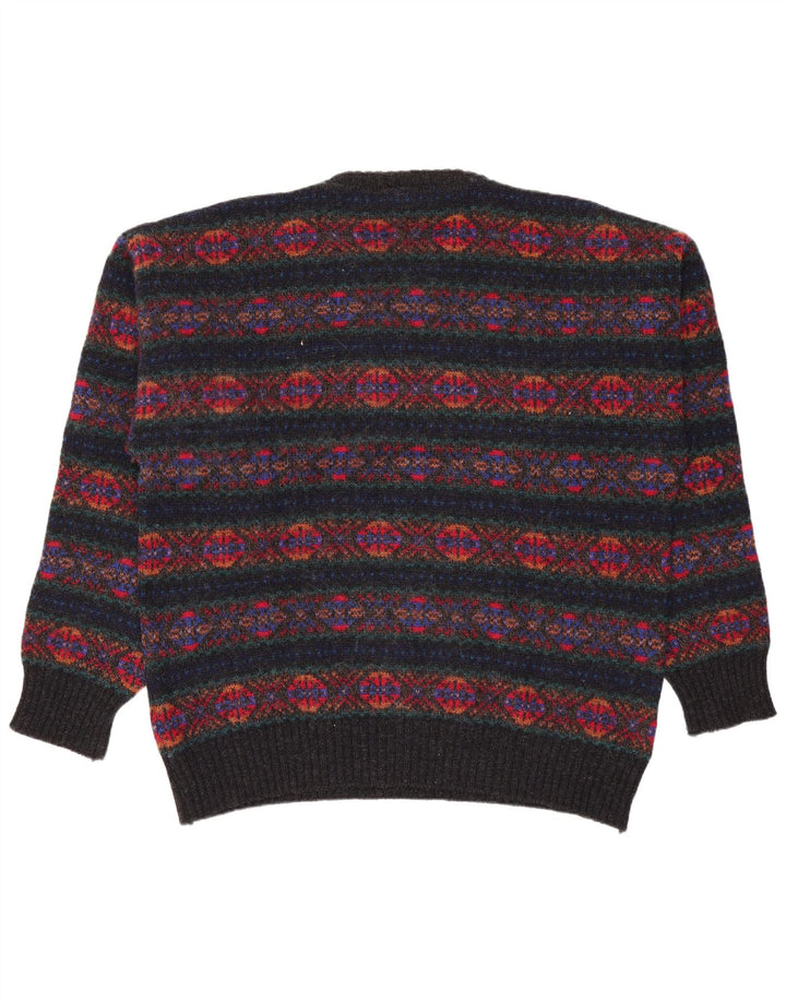 Maglione maglione girocollo da uomo Pringle taglia 42 grande Fair Isle multicolore
