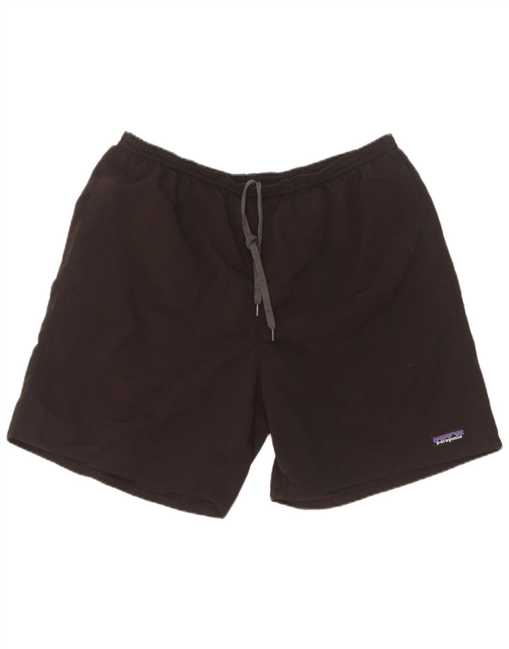 Pantaloncini da bagno da uomo Patagonia grandi in nylon nero