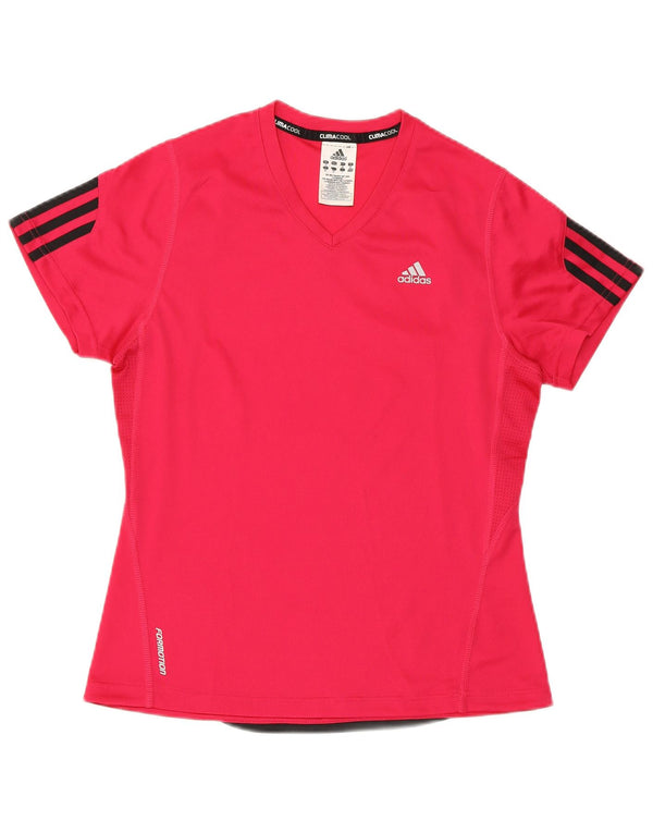 T-shirt ADIDAS da donna Climacool UK 12 poliestere rosa medio