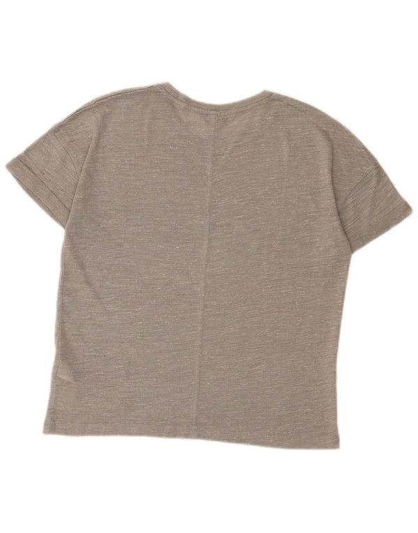 Topshop T-shirt da donna Top UK 10 piccolo acrilico chiazzato grigio