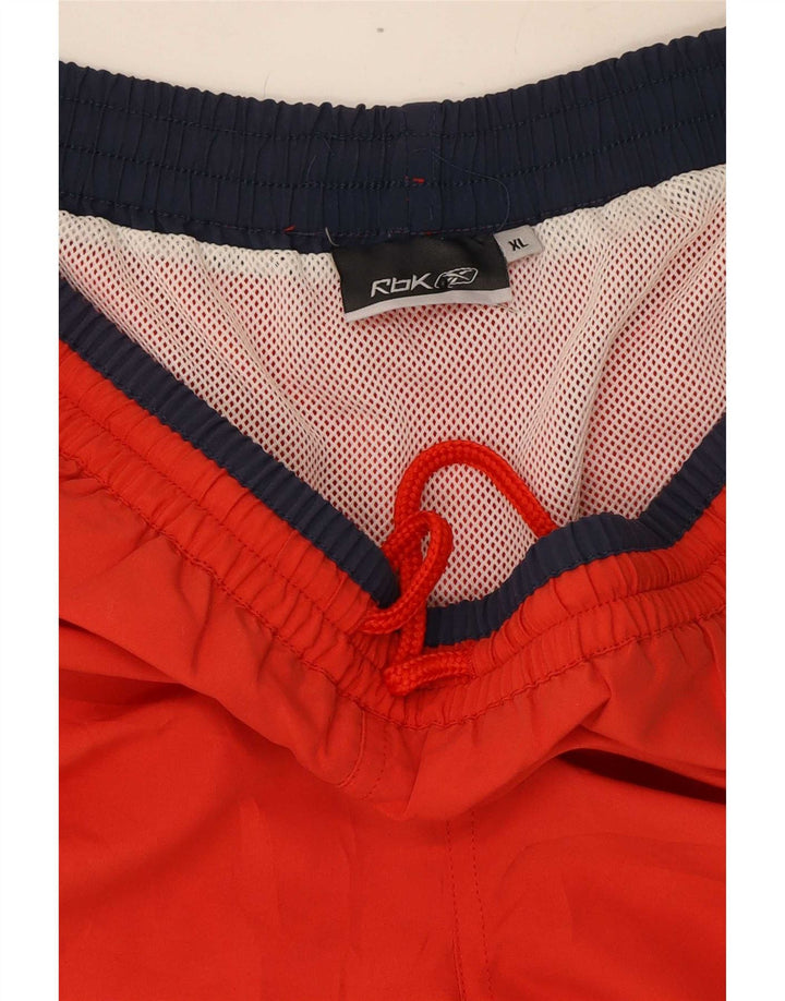 Pantaloncini da bagno Reebok da uomo XL rosso color block