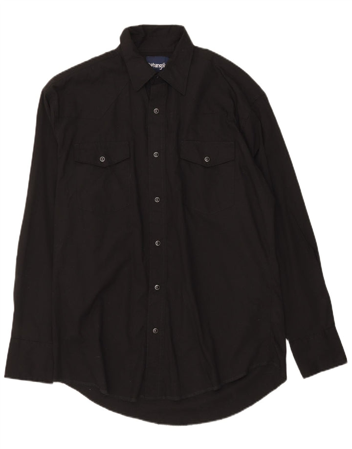 Camicia da uomo Wrangler in cotone nero medio