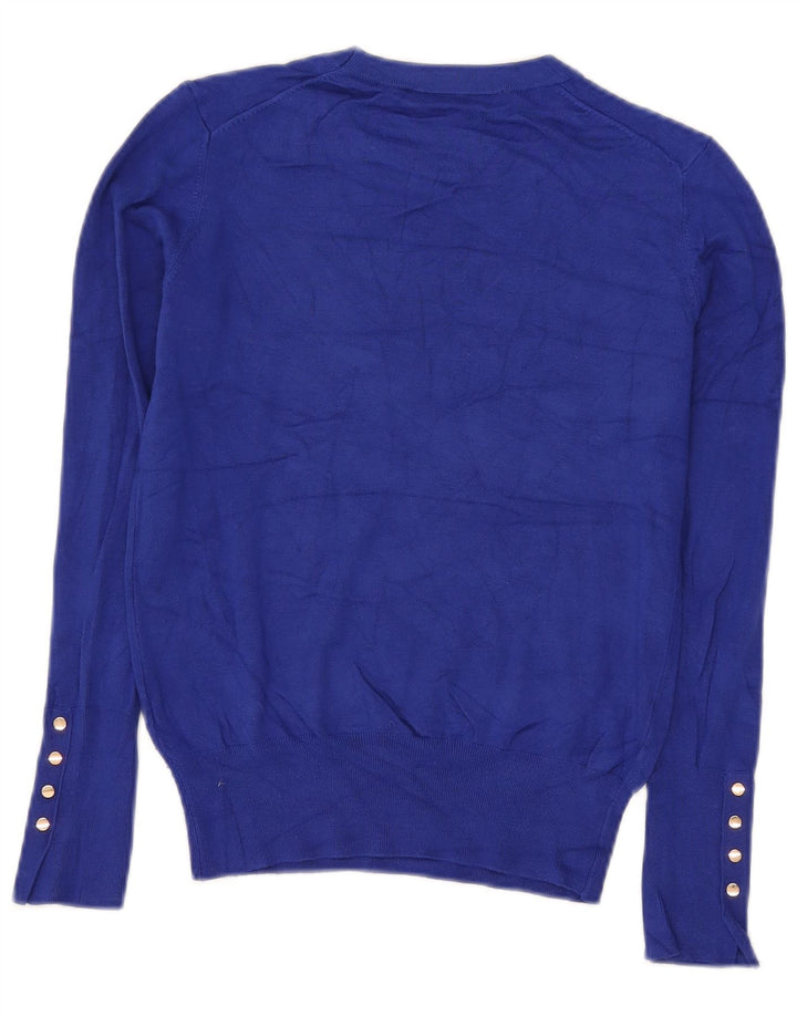 Maglione corto girocollo da donna Zara UK 12 Blu medio