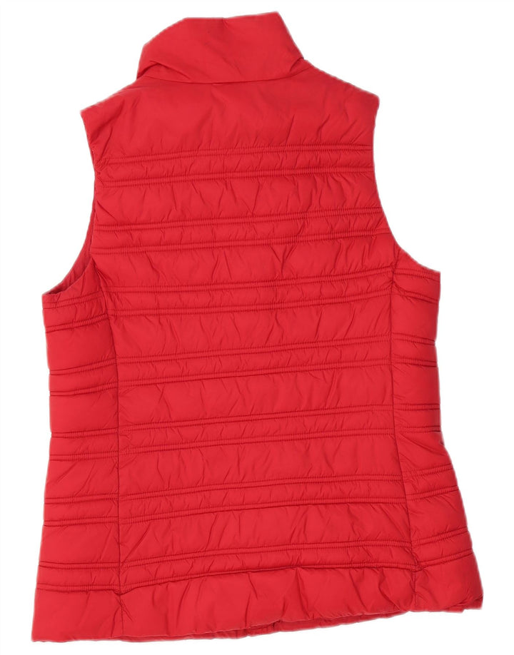 Gilet imbottito da donna Dkny UK 10 piccolo sportivo in poliestere rosso