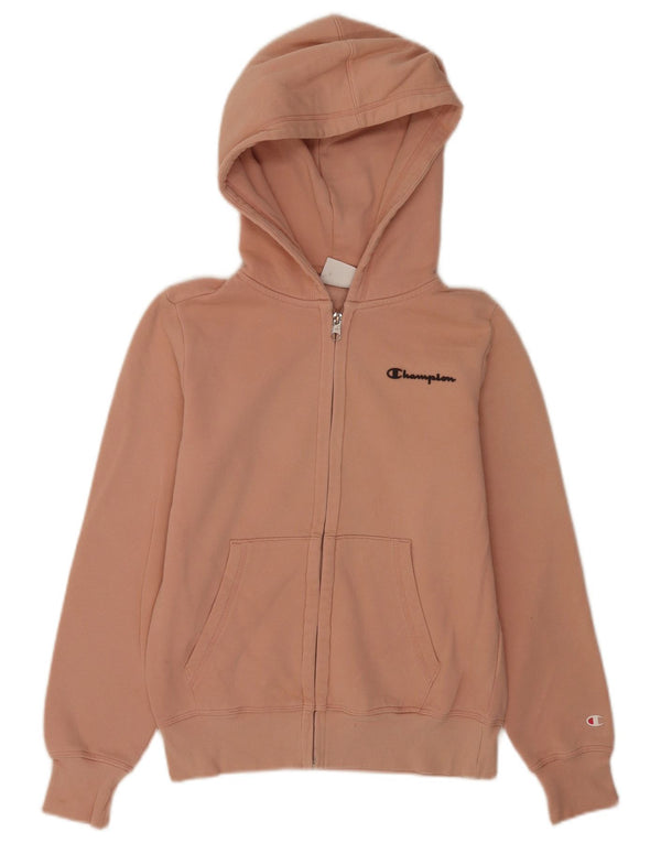 Maglione con cappuccio e zip da donna Champion UK 14 Cotone rosa medio