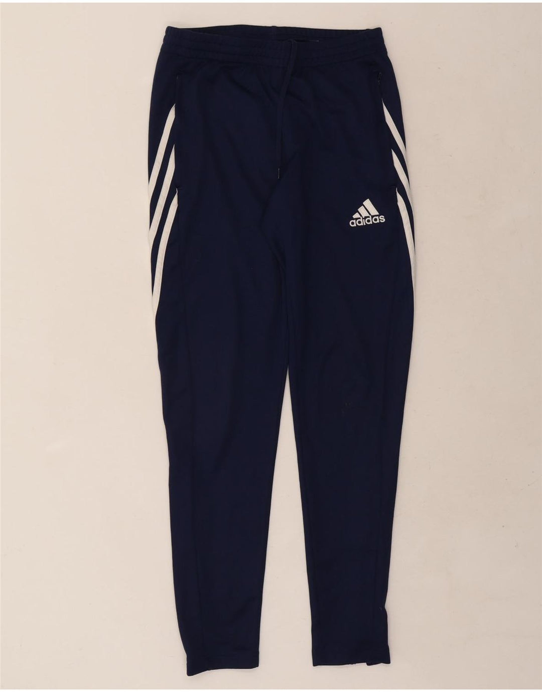 Pantaloni da tuta Adidas Climalite da uomo piccoli in poliestere blu navy