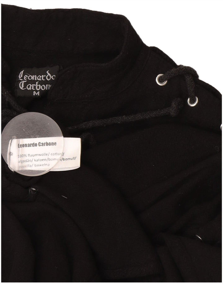 Camicetta pullover da donna Leonardo Carbone UK 14 cotone nero medio