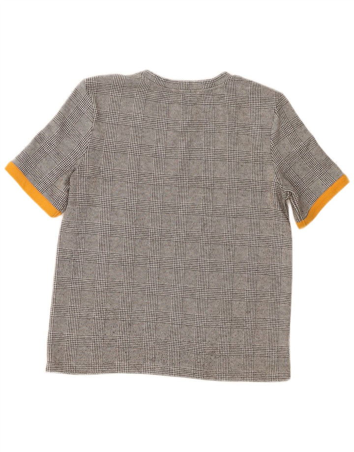 T-shirt Zara Trafaluc da donna Top UK 10 Small Grey Check