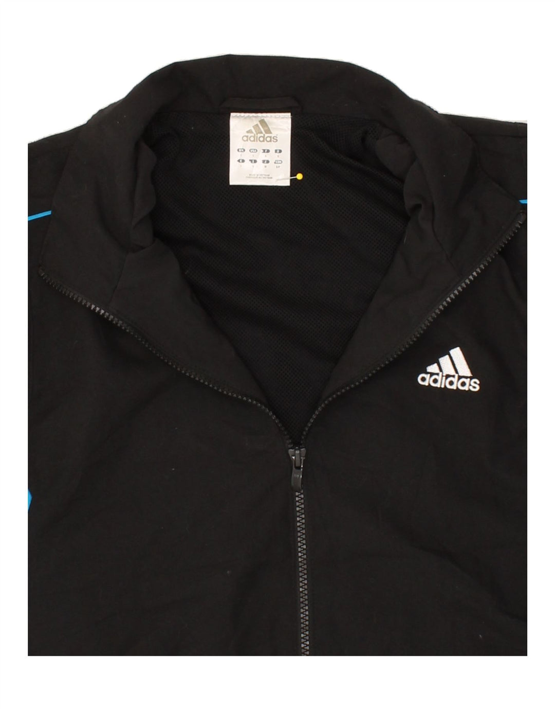 ADIDAS Giacca da ginnastica da uomo con grafica, piccola, in poliestere color block nero