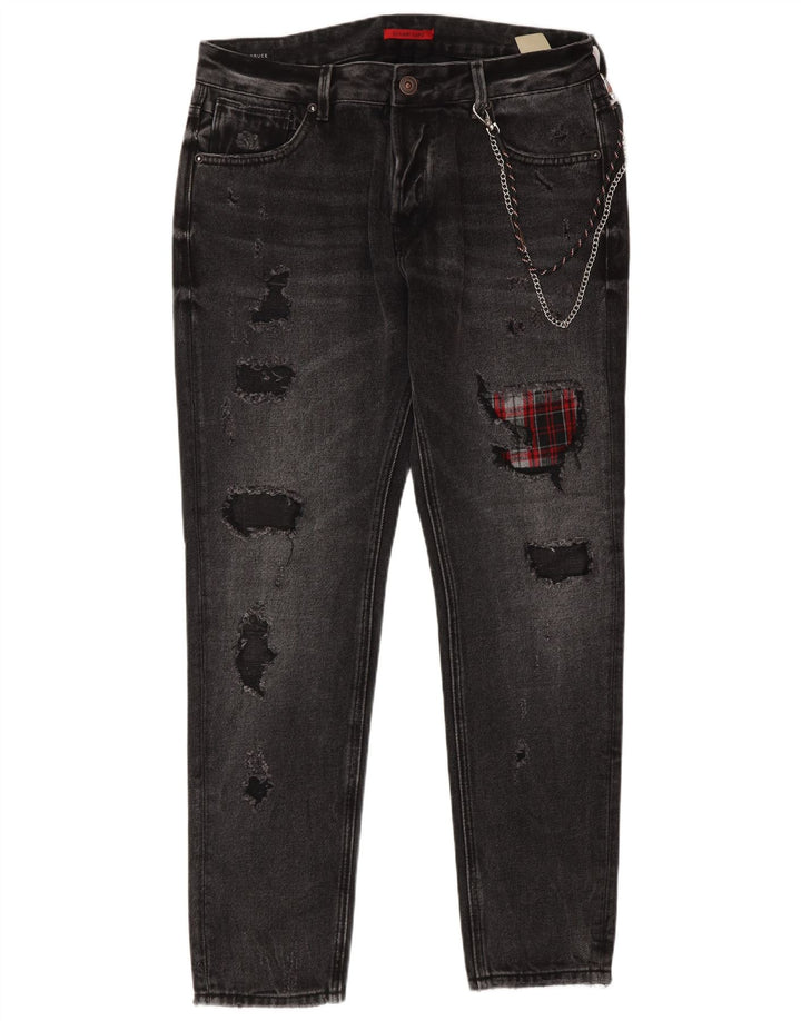 Jeans slim da uomo Bruce Distressed Gianni Lupo IT 48 medio W34 L30 grigio