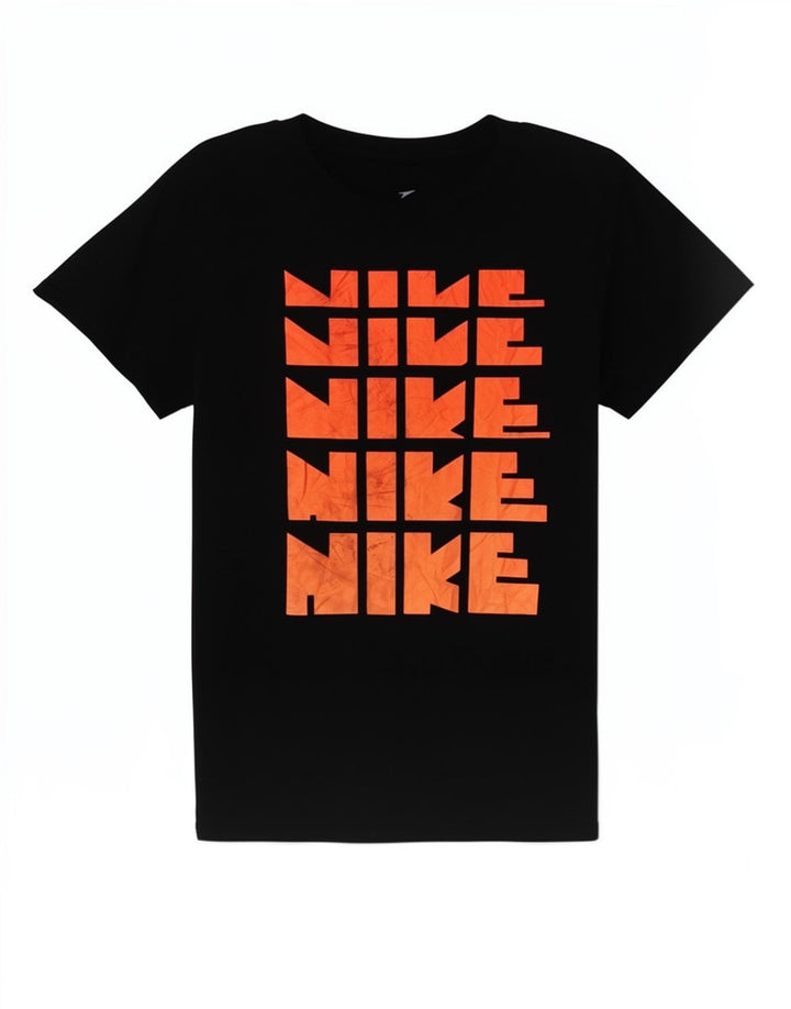 T-shirt grafica da donna Nike Top UK 12 cotone medio nero