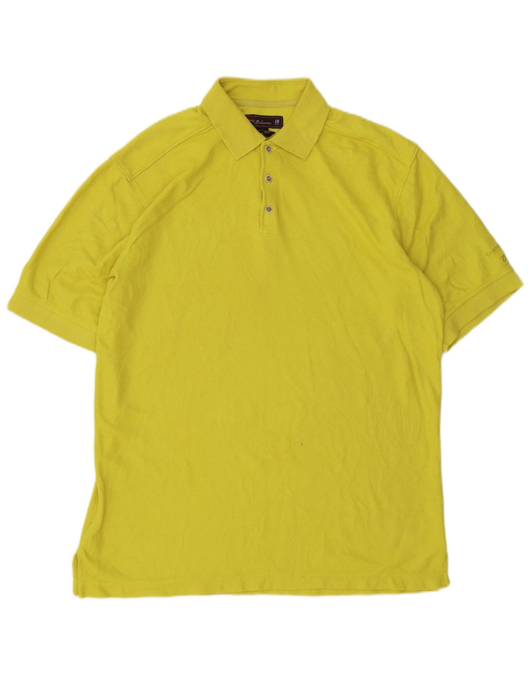 Polo da uomo Tommy Bahama in cotone giallo medio