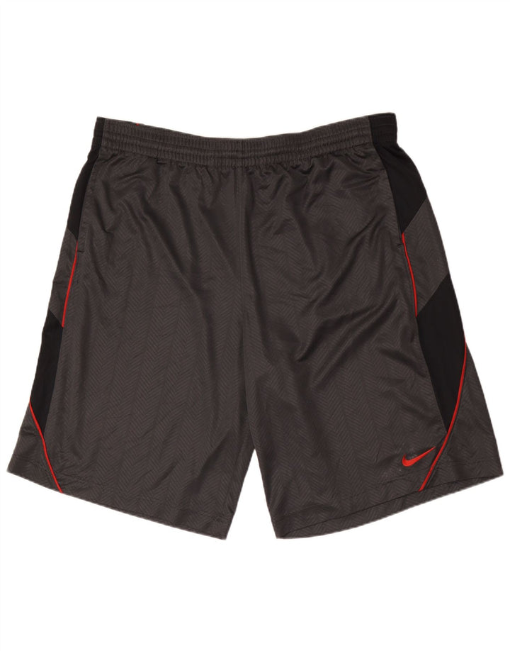 Pantaloncini sportivi da uomo Nike 2XL Poliestere color block grigio