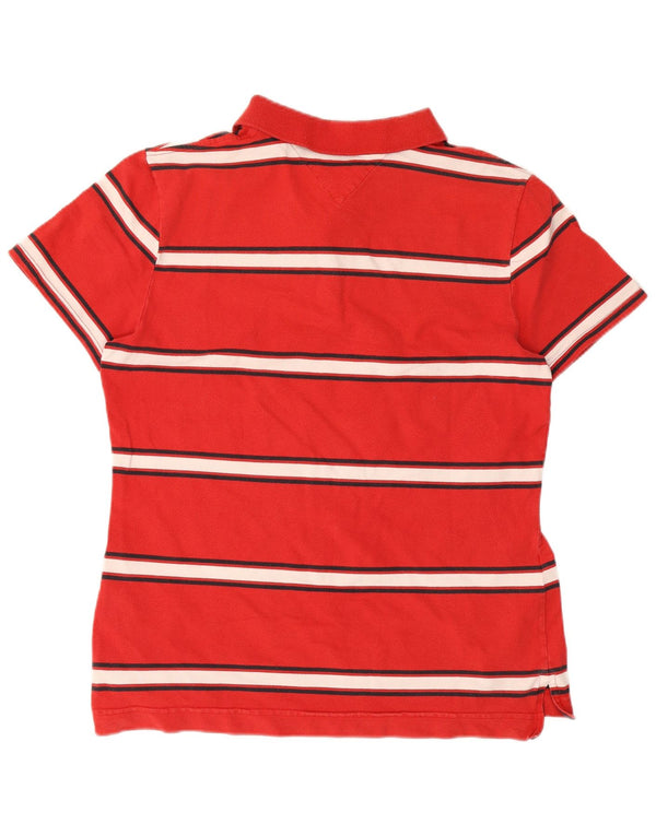 Polo da donna Tommy Hilfiger UK 18 XL cotone a righe rosse