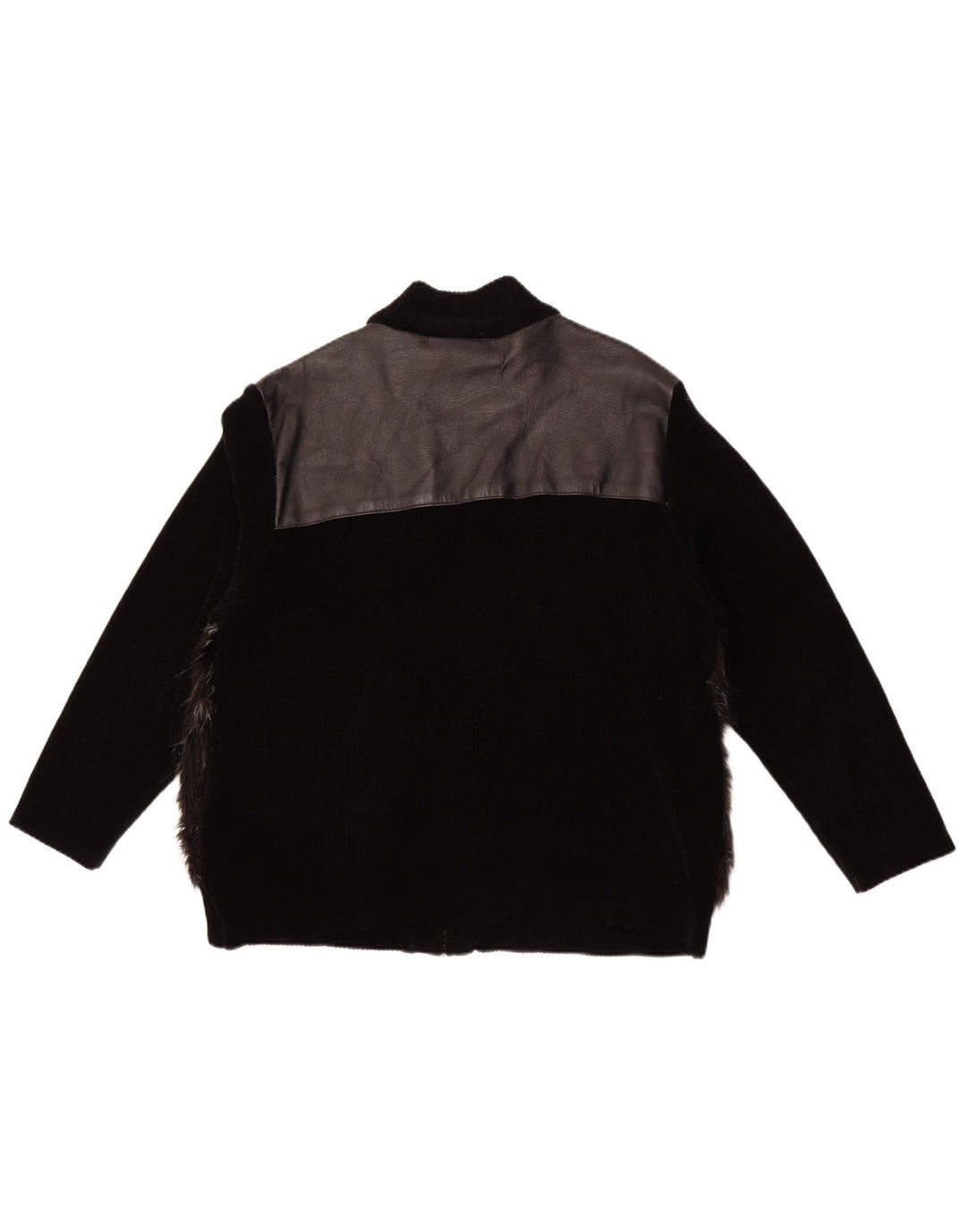 Giacca in pelle da donna VINTAGE UK 18 XL in pelle nera
