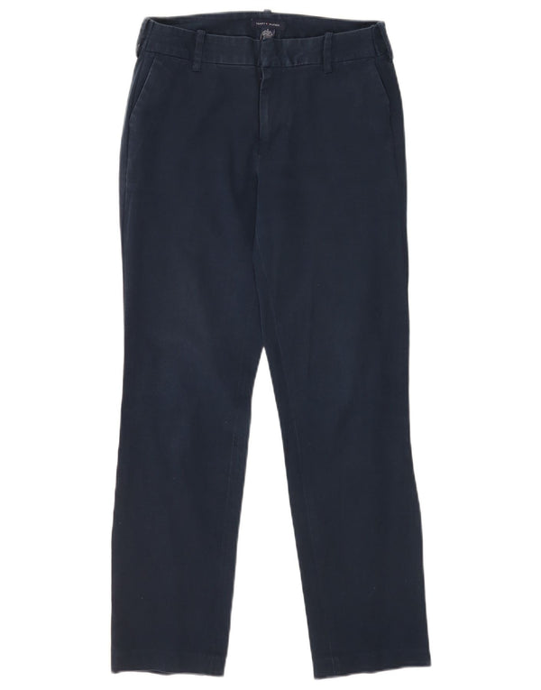 Pantaloni chino dritti da donna Tommy Hilfiger US 6 Medium W26 L27 Blu Navy