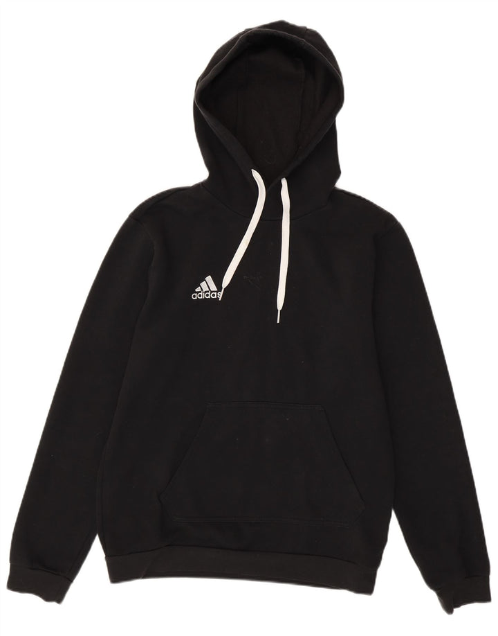 Maglione con cappuccio da uomo ADIDAS piccolo in cotone nero