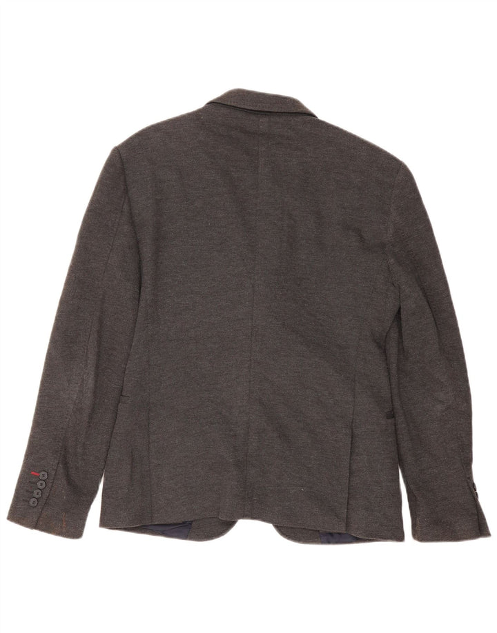 Giacca blazer a 2 bottoni da uomo Zara EU 48 poliestere grigio medio