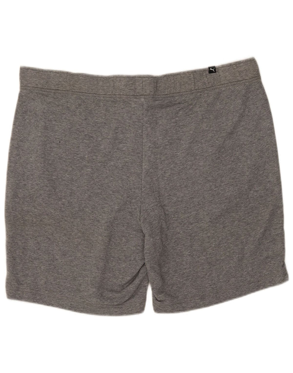 Pantaloncini sportivi da uomo Puma XL in cotone grigio