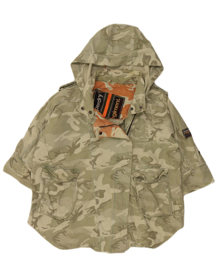 Giacca militare oversize da donna con maniche a 3/4 Superdry UK 14 Medio Cachi