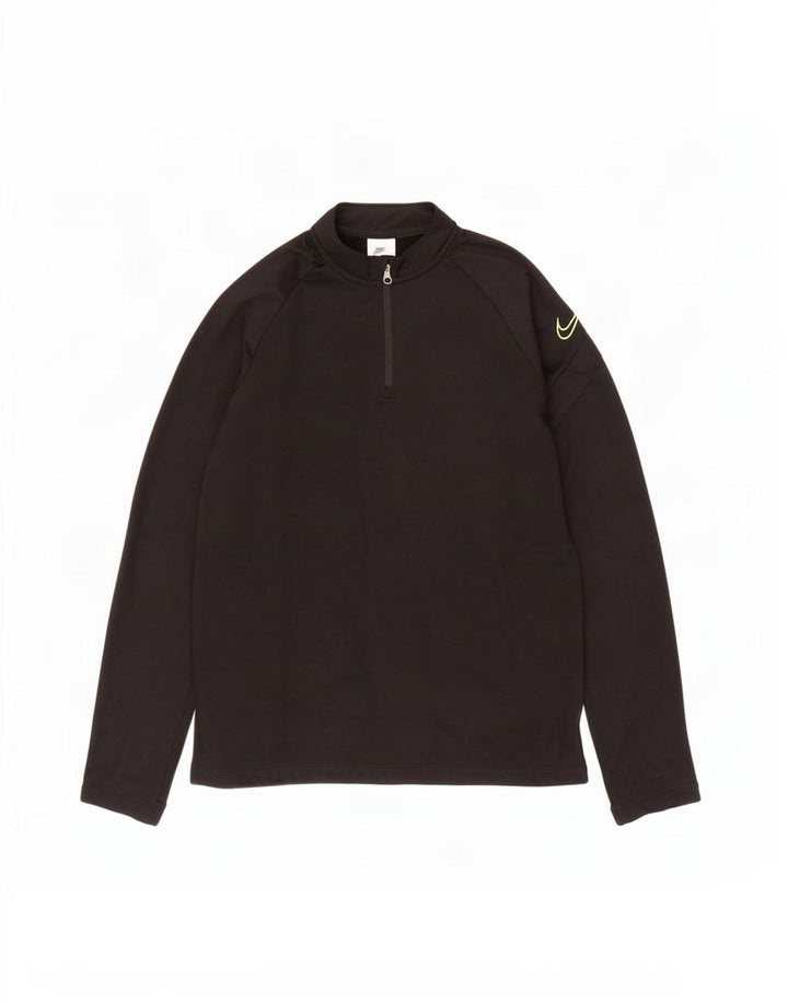 Top della tuta pullover con grafica Nike da ragazzo Dri Fit 12-13 anni grande nera