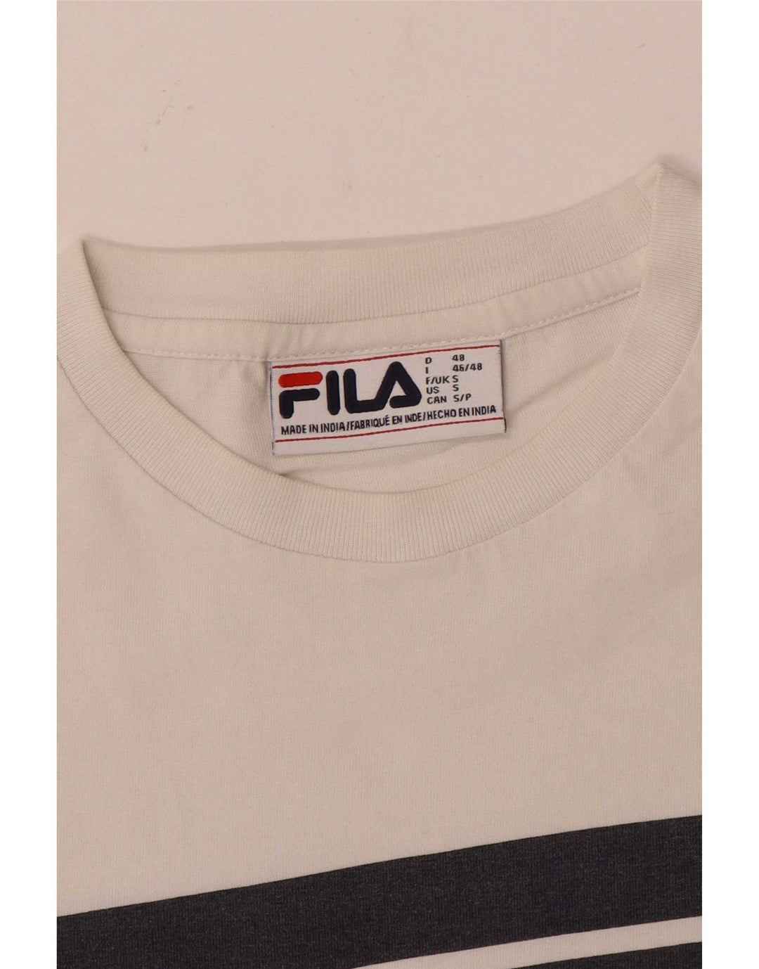 T-shirt grafica da uomo Fila Top piccola bianca