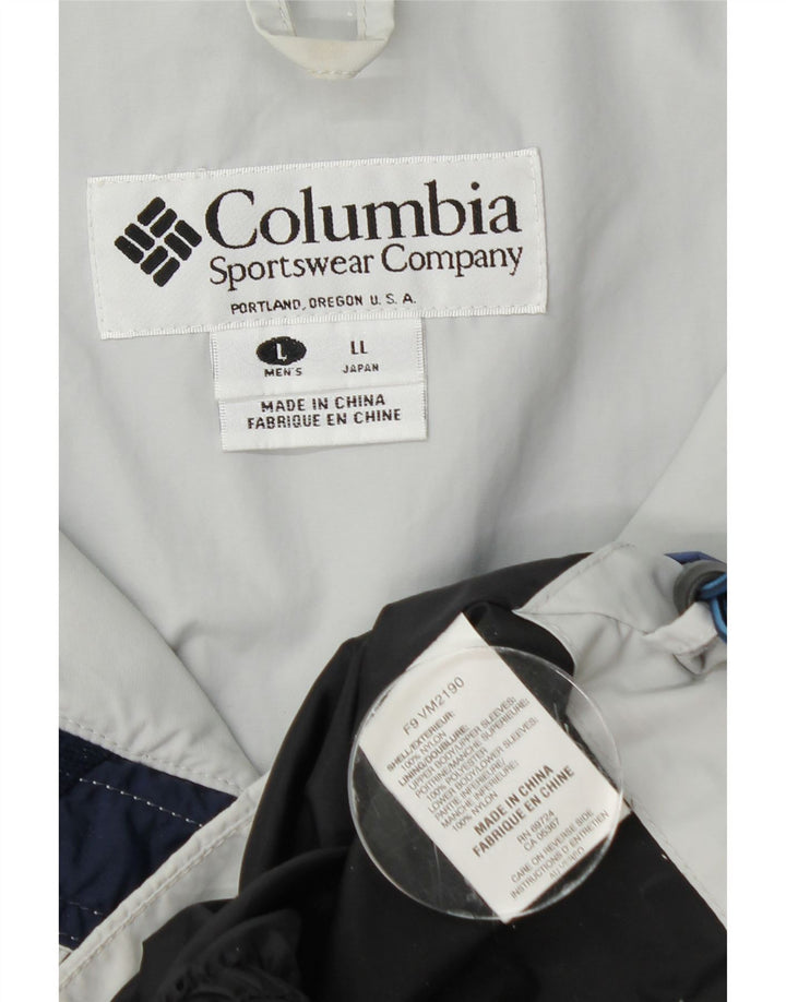 Giacca a vento da uomo Columbia UK 40 Large in nylon color block blu