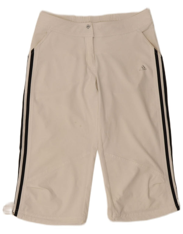 Adidas Womens Clima 365 Capri Trousers UK 12 Medium W30 L20 White Polyester