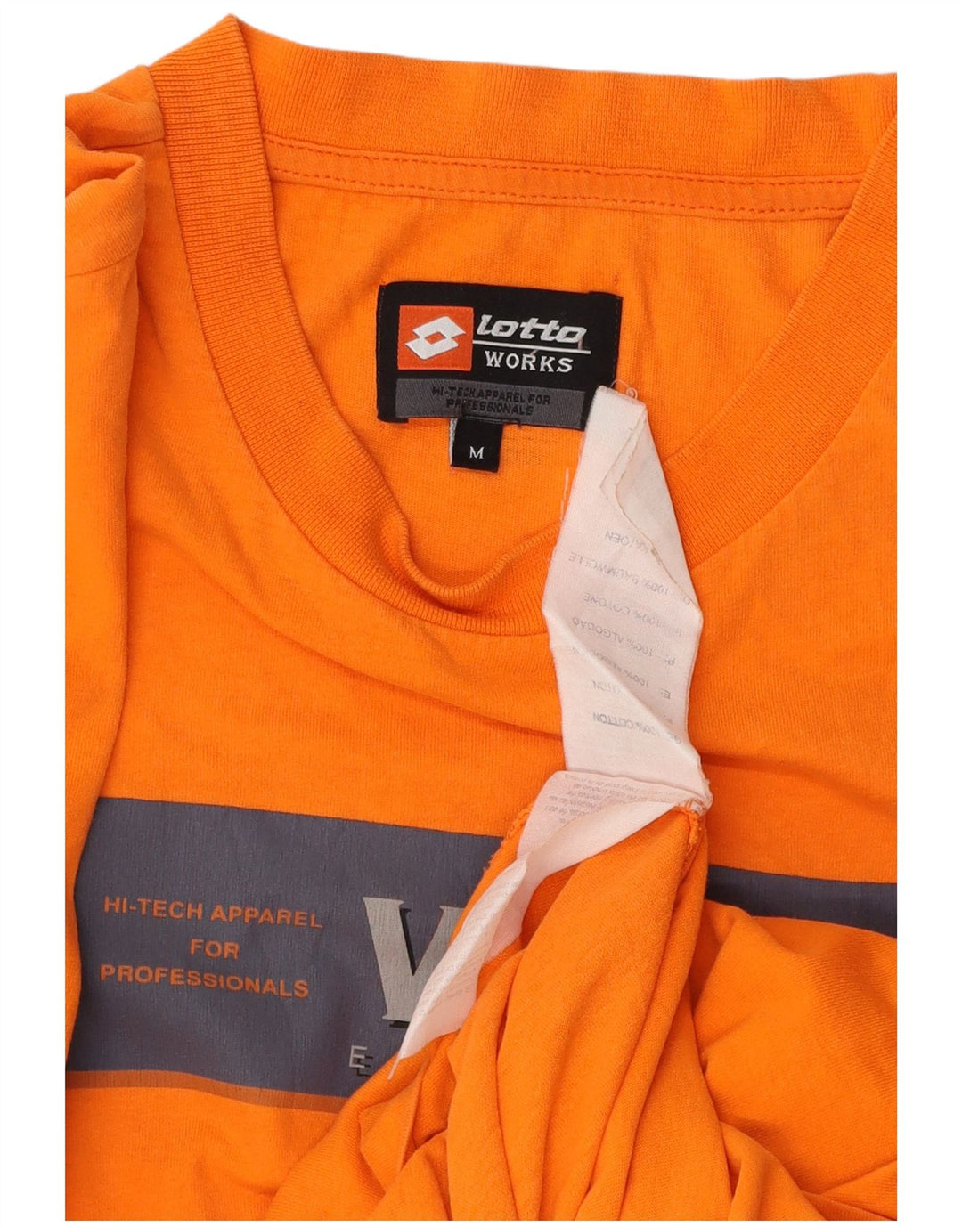 T-shirt grafica da uomo Lotto Top in cotone arancione medio