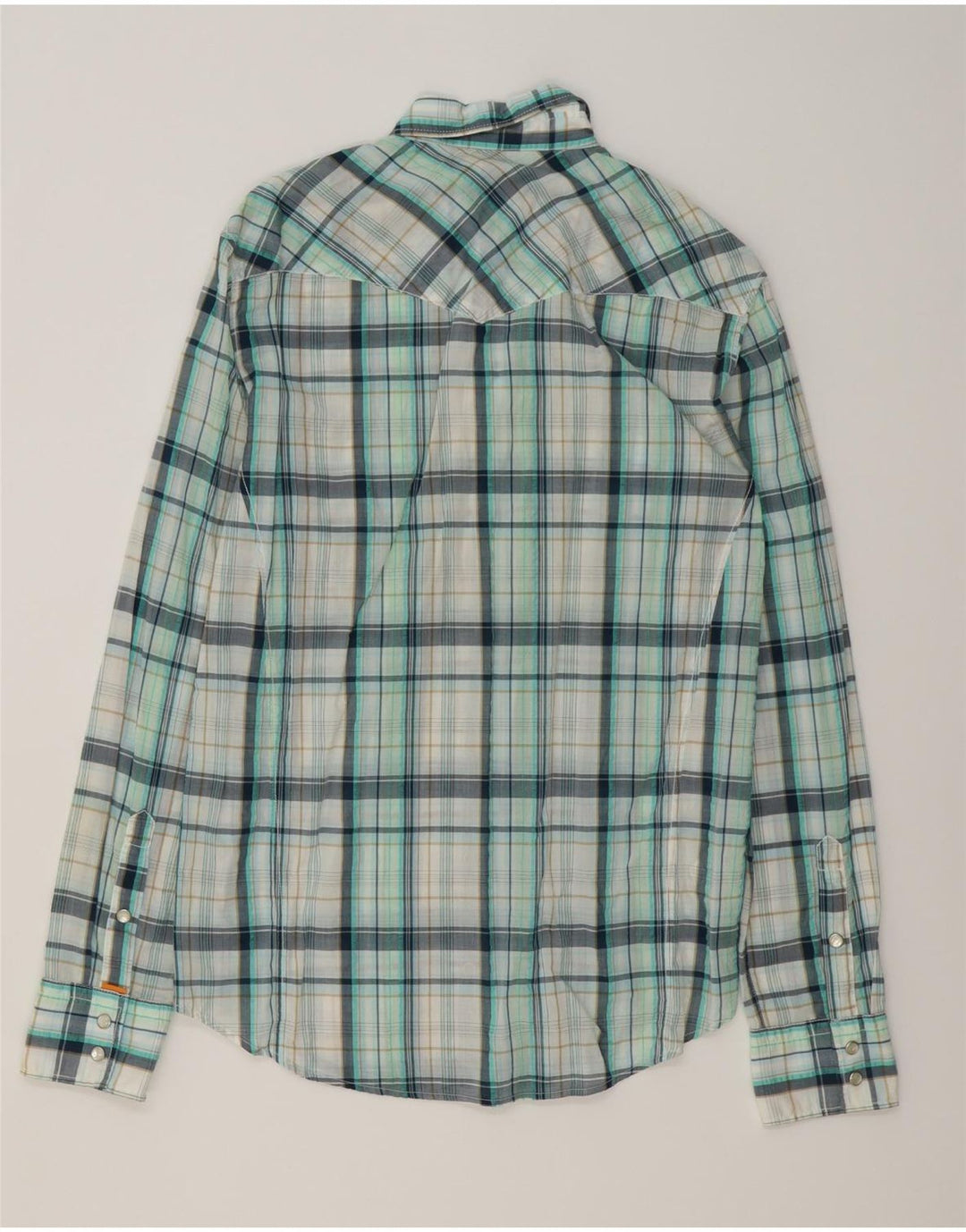 Camicia da uomo HUGO BOSS in cotone a quadri blu medio