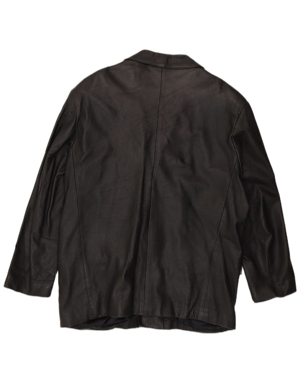 Giacca in pelle da uomo Regina UK 44 2XL Pelle nera