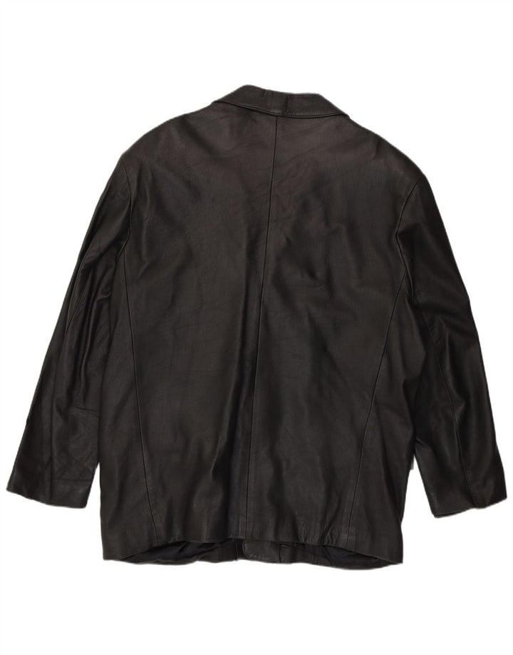 Giacca in pelle da uomo Regina UK 44 2XL Pelle nera